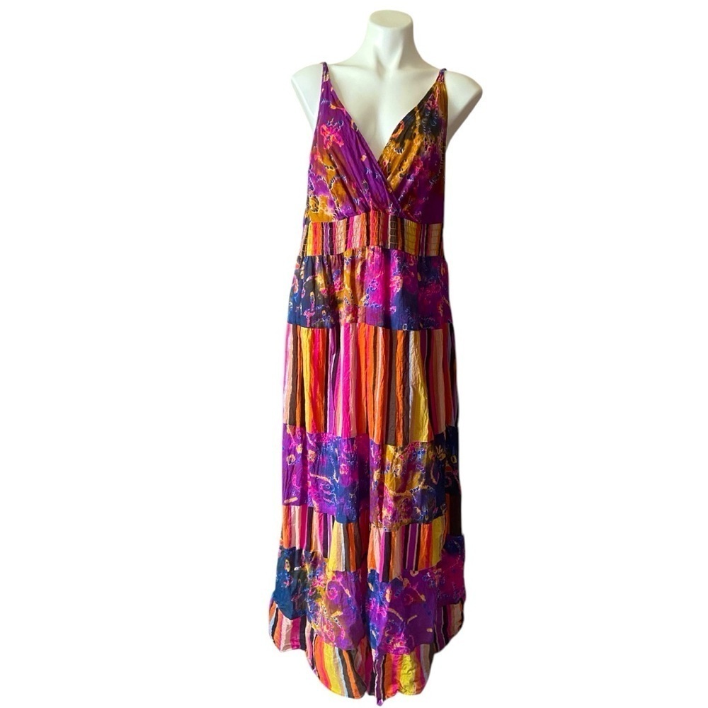 Cato Women’s Colorful Bohemian Sleeveless Cotton Maxi Dress Size 14/16